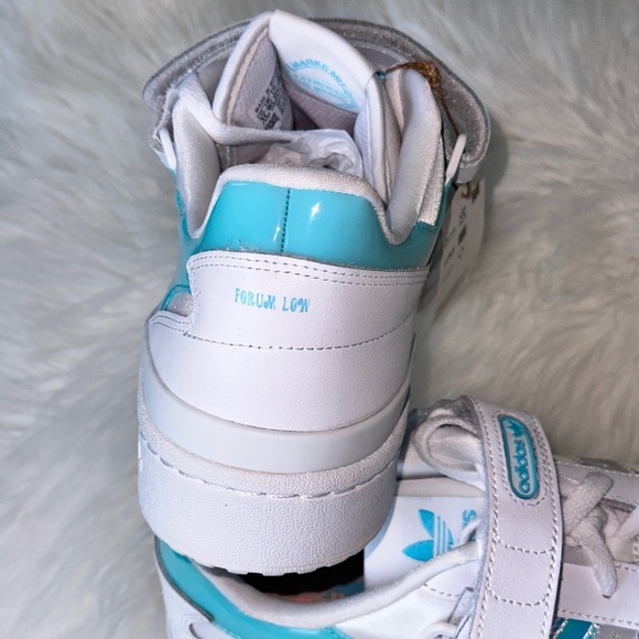 New Adidas Forum Low Cloud White Pulse Aqua GX3398 Men's Sneakers Shoes SIZE 11 - Picture 12 of 16